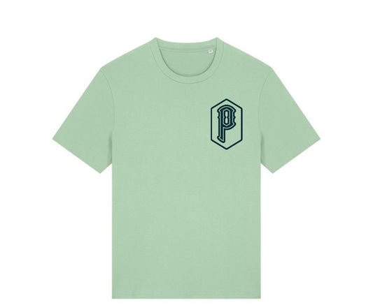 T-shirt pelard vert mélangé